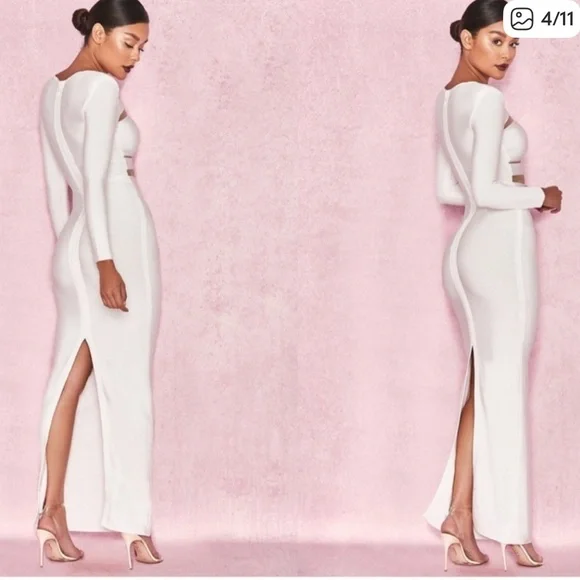 House of CB White Maxi Bandage dress - Picture 9 of 10